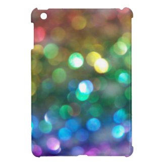 Rainbow Glitter Bokeh iPad Mini Case