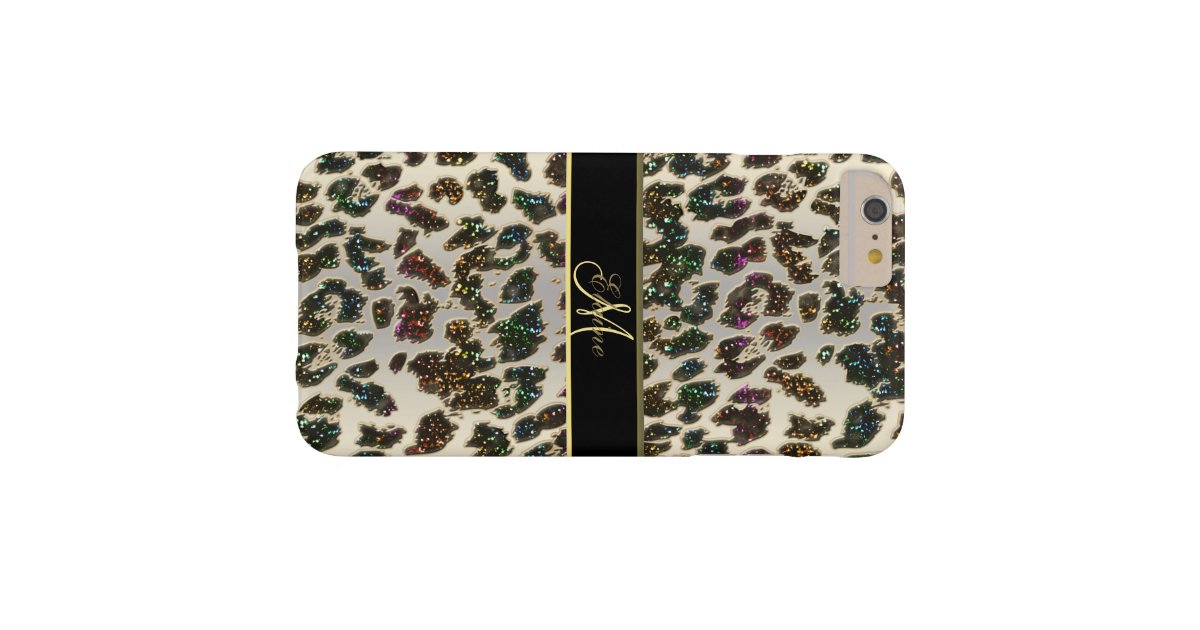 Rainbow Glitter Leopard iPhone 6 Plus Case Zazzle