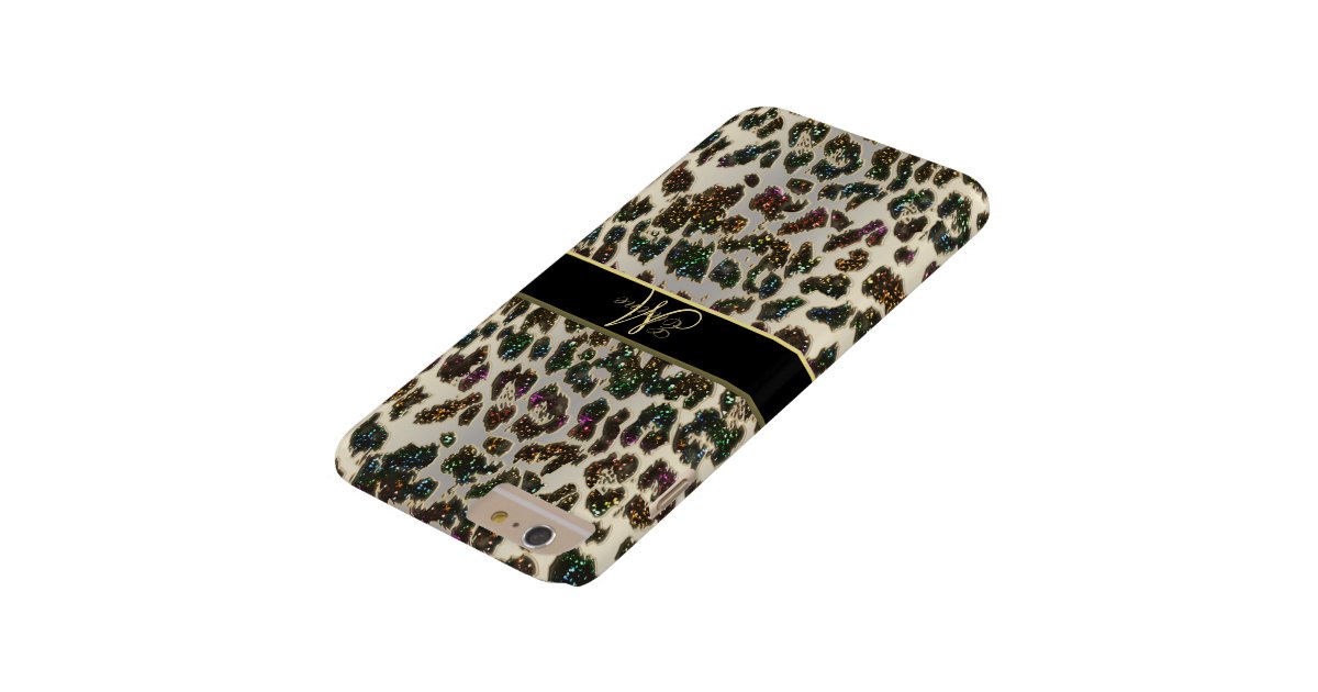Rainbow Glitter Leopard iPhone 6 Plus Case Zazzle