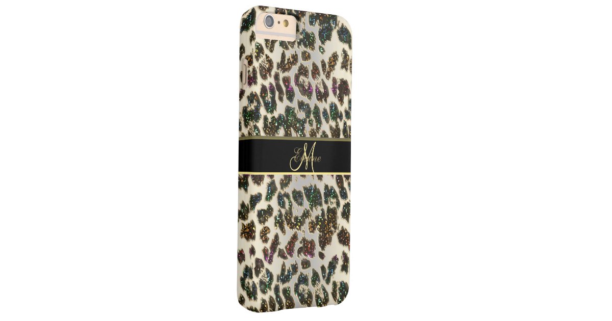 Rainbow Glitter Leopard iPhone 6 Plus Case Zazzle