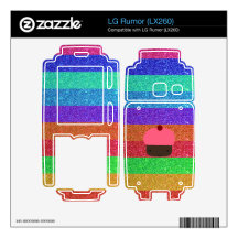 Rainbow glitter pink cupcake LG rumor decal