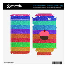 Rainbow glitter pink cupcake samsung vibrant skin
