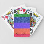 Rainbow glitter playing cards
