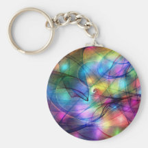rainbow glowing lights key chain
