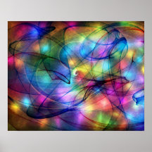rainbow glowing lights posters