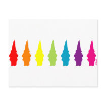 Rainbow Gnomes postcards by MendiSue Rainbow Gnomes postcards