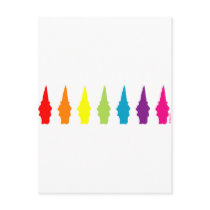 Rainbow Gnomes postcards by MendiSue Rainbow Gnomes postcards