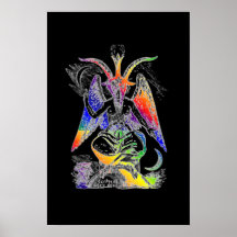 Rainbow {Goat Of Mendes} Baphomet Print