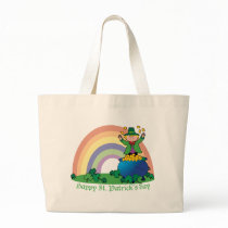 Rainbow Gold Leprechaun Tote Bags