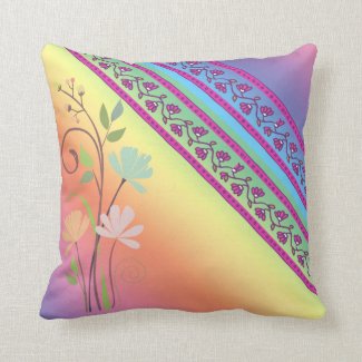 rainbow gold purple dip dyed cushion pillow 2