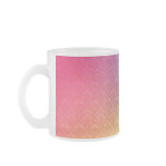 Rainbow gradient baroque damask pattern mugs