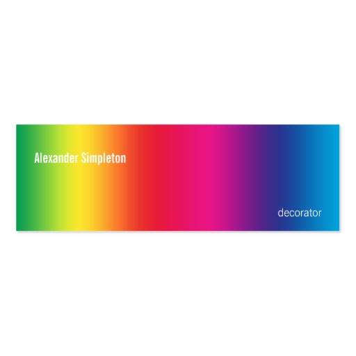 Rainbow Gradient Business Card Template (front side)