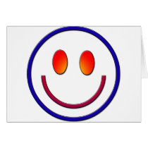 Rainbow Gradient Smiley Face Greeting Cards