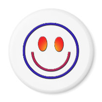 Rainbow Gradient Smiley Face Magnets