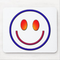 Rainbow Gradient Smiley Face Mouse Mats