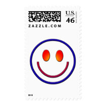 Rainbow Gradient Smiley Face Postage Stamps