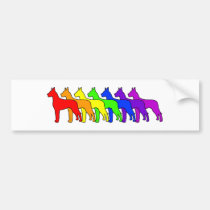 Rainbow Great Dane bumper stickers