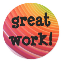 Rainbow GREAT WORK stickers stickers