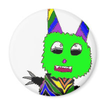 Rainbow gremlin magnets by Gnomination Rainbow gremlin magnets