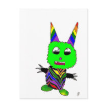 Rainbow gremlin postcards