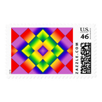 Rainbow Grid postage