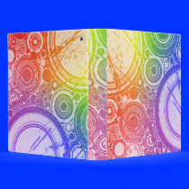 Rainbow Grunge Circles: Custom Binder