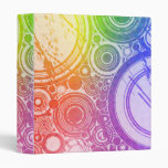 Rainbow Grunge Circles: Custom Binder