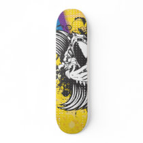 rainbow grunge winged dee jay design skate deck