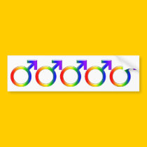 Rainbow Guy Bumper Sticker bumper stickers