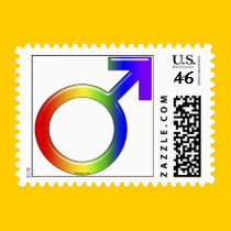 Rainbow Guy Postage stamps
