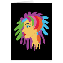 Rainbow Hair cards
