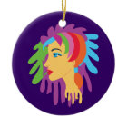 Rainbow Hair ornament