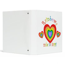 Rainbow Happiness Vinyl Binders