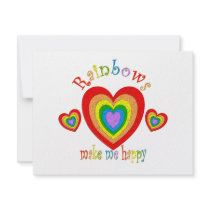 Rainbow Happiness Personalized Invitation