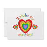 Rainbow Happiness Personalized Invitation
