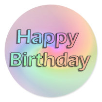 Rainbow Happy Birthday stickers by JustParties Rainbow Happy Birthday stickers