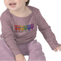 Rainbow Happy Chanukah 2-Sided Infant Longsleeve T Shirt