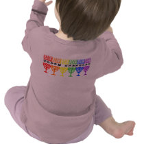 Rainbow Happy Chanukah 2-Sided Infant Longsleeve t-shirts