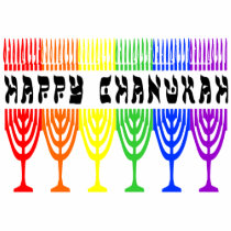 Rainbow Happy Chanukah 2-Sided Women's Shirts