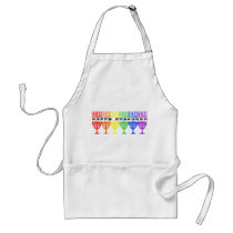 Rainbow Happy Chanukah Aprons aprons