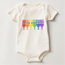 Rainbow Happy Chanukah Infant Creeper