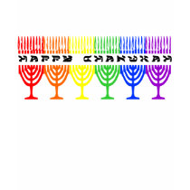 Rainbow Happy Chanukah Women's Shirts