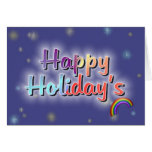 Rainbow Happy Holiday's Cards