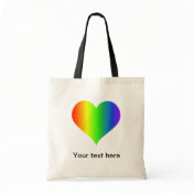 Rainbow Heart Tote Bags