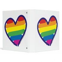 Rainbow Heart Vinyl Binder