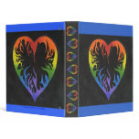 Rainbow Heart Vinyl Binders