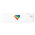 Rainbow heart bumper stickers by psimawesome Rainbow heart bumper stickers