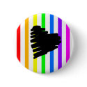 Rainbow Heart Button by FaireFanatic Rainbow Heart Button