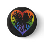Rainbow Heart Pinback Button