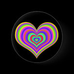 Rainbow Heart Button Badge
